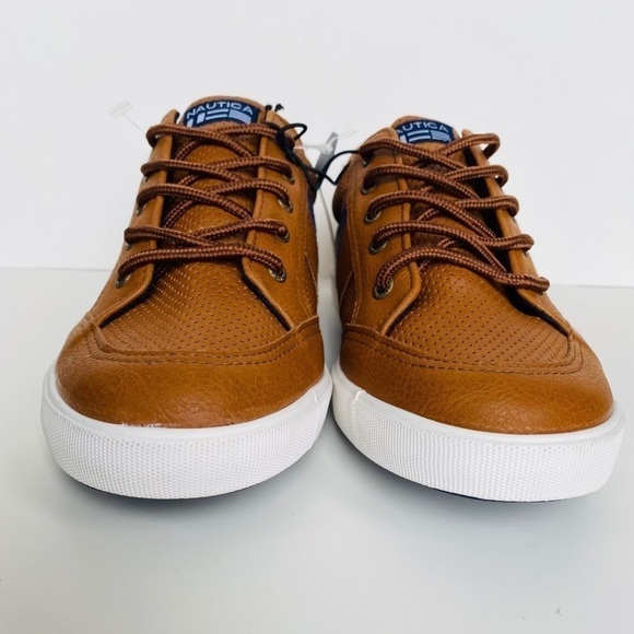 NWT Nautica Hull Youth Lace Up Tan Shoes Size 6 - Picture 2 of 8